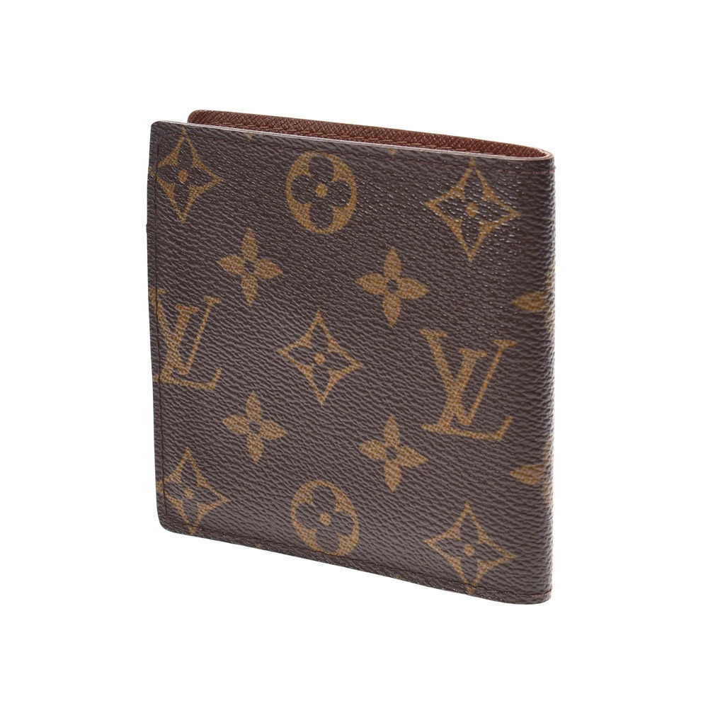 Louis Vuitton Monogram Wallet Canvas Marco Portefeuille Bi Brown fold Brown